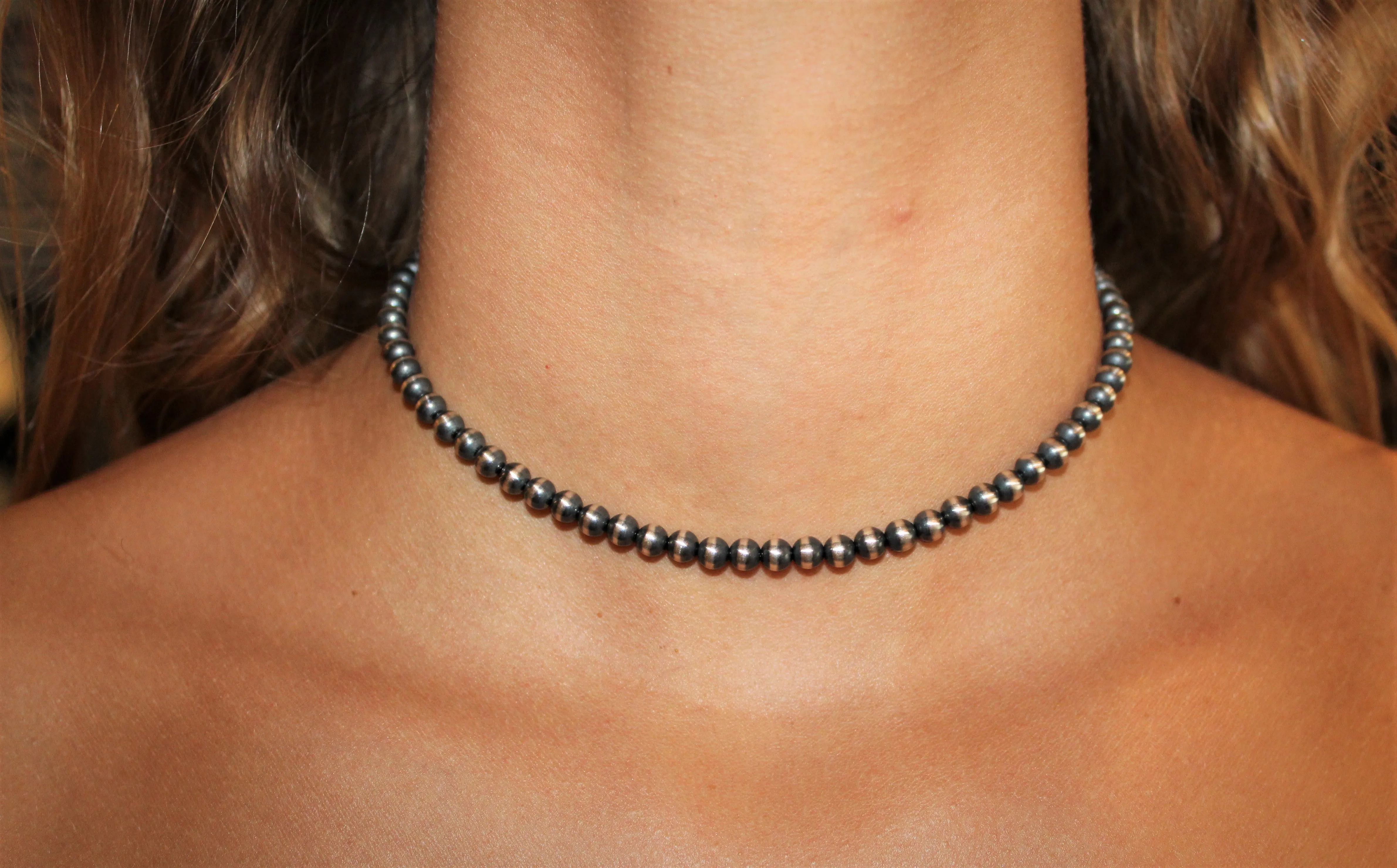14" 5mm Navajo Pearl Necklace