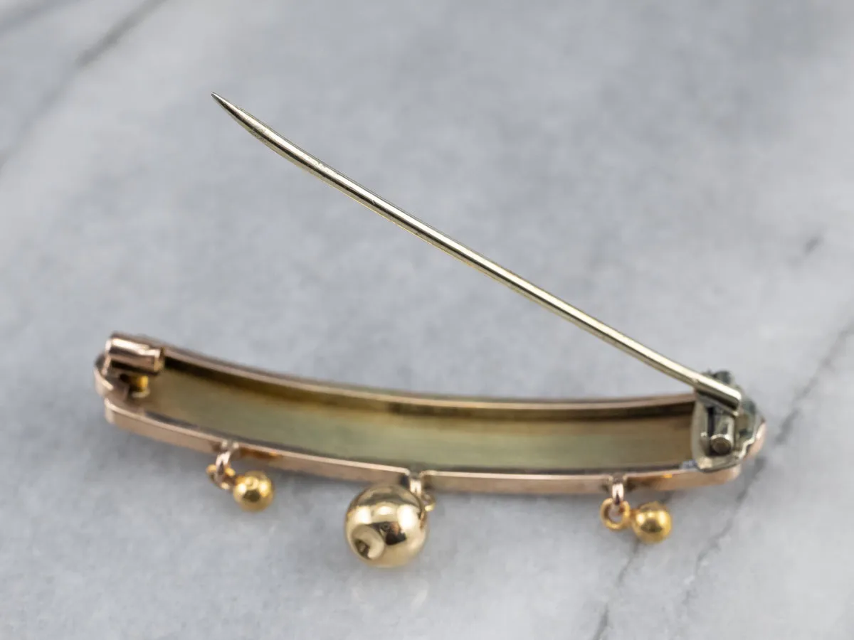 Antique "Gussie" Gold Bar Pin