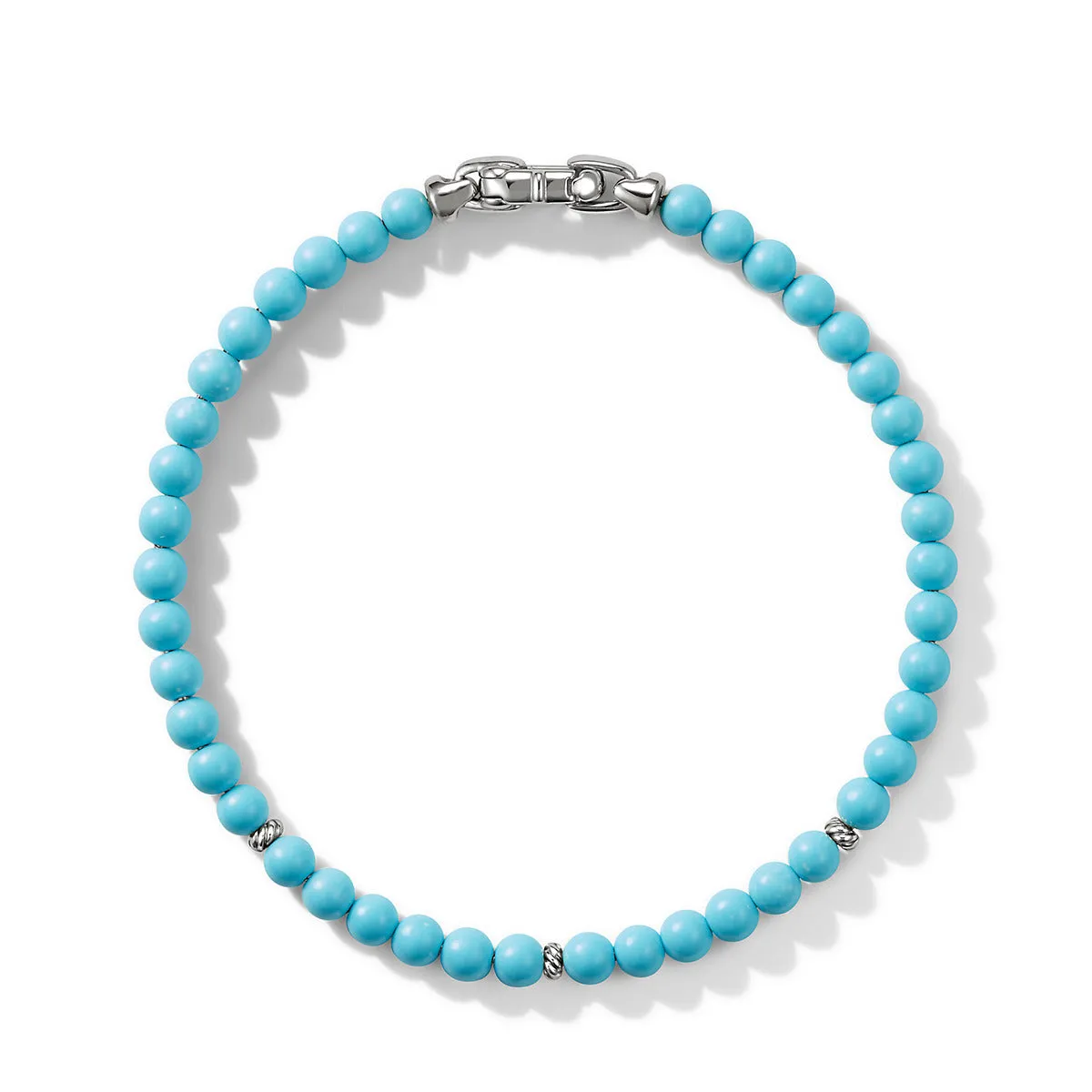 Bijoux Spiritual Beads Bracelet in Sterling Silver with Turquoise