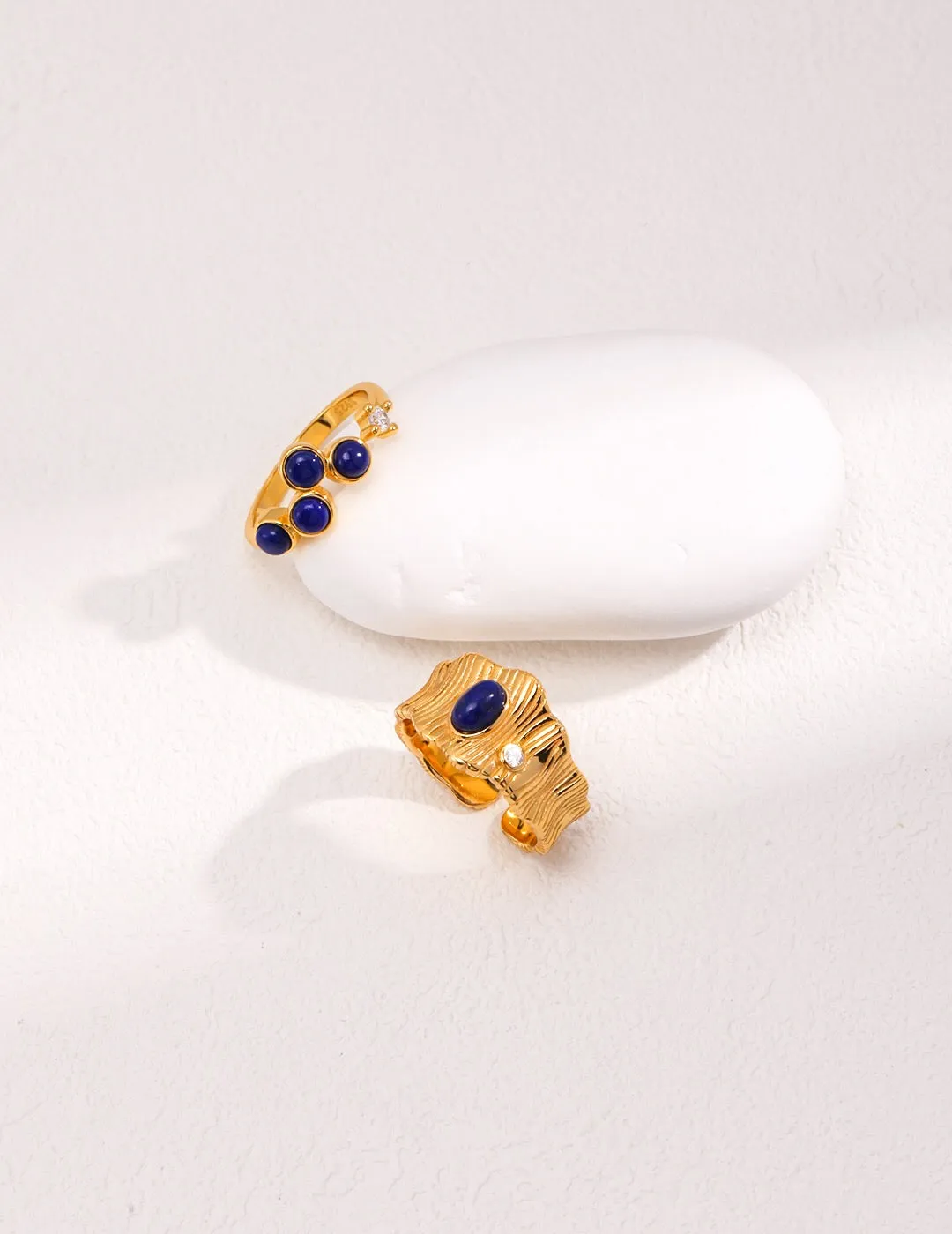 Blue Lapis Lazuli Wave Ring