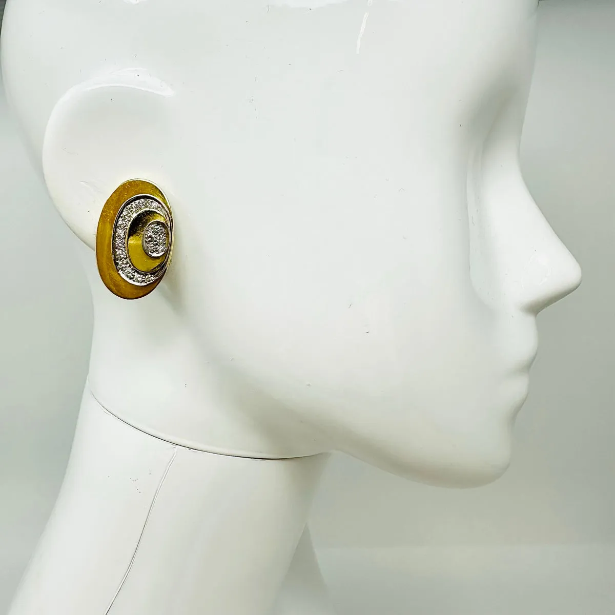 Cellino 18K Gold Earclips with Diamonds