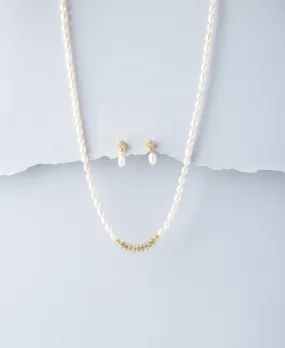Classic Real Pearl Necklace Set