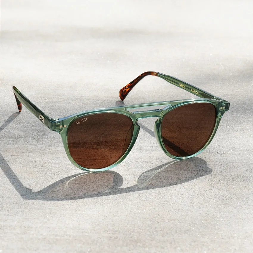 EASTON Men's Round Trendy Sunglasses in Emerald Green by WMP Eyewear