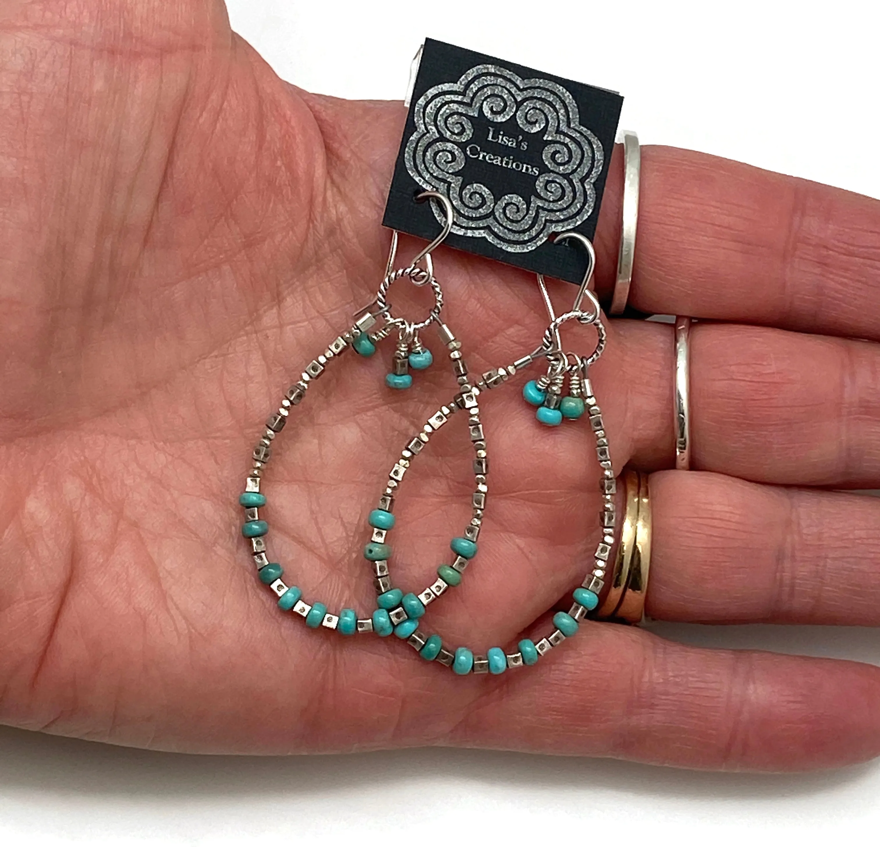 Gemstone Hoop Earrings