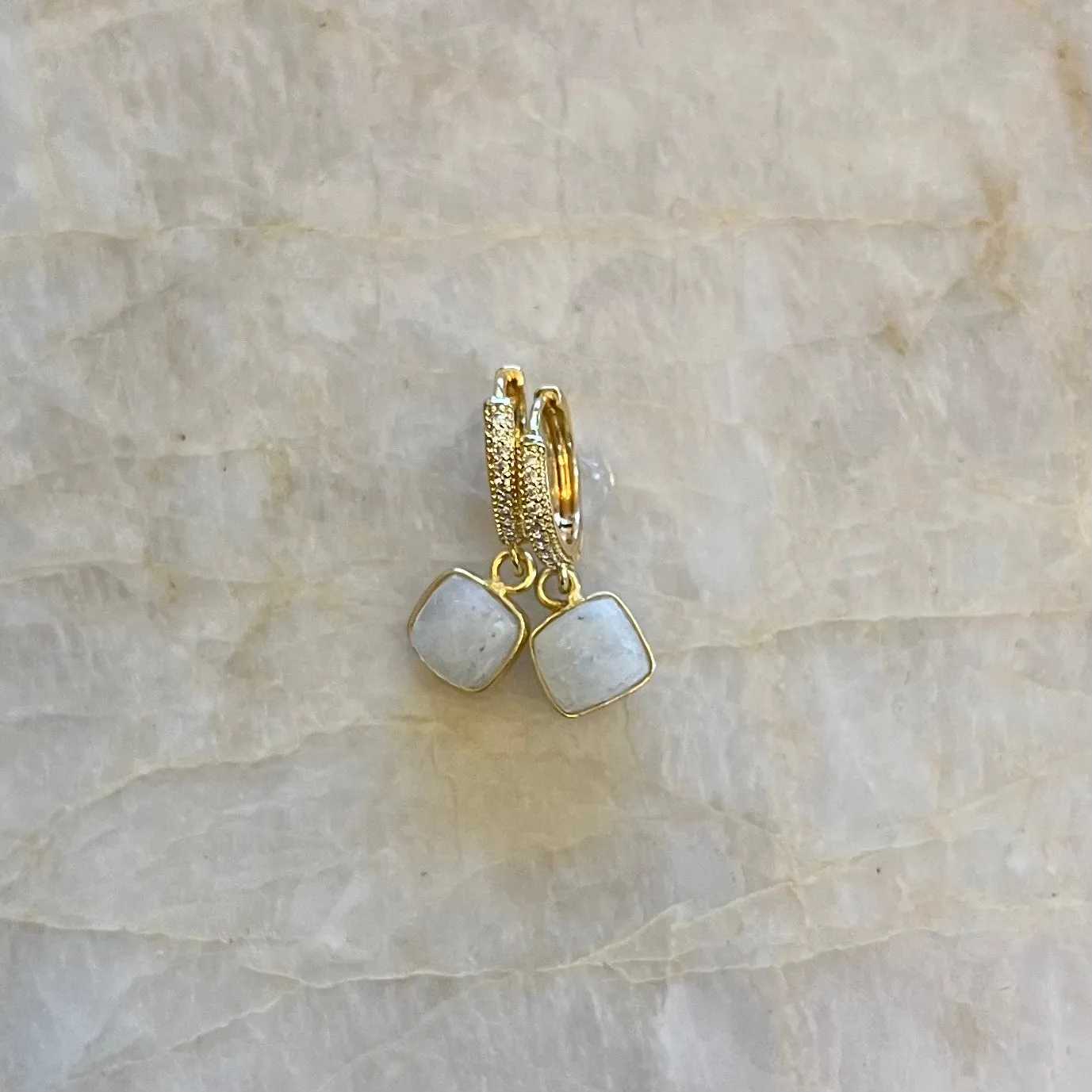 Gemstone Huggies