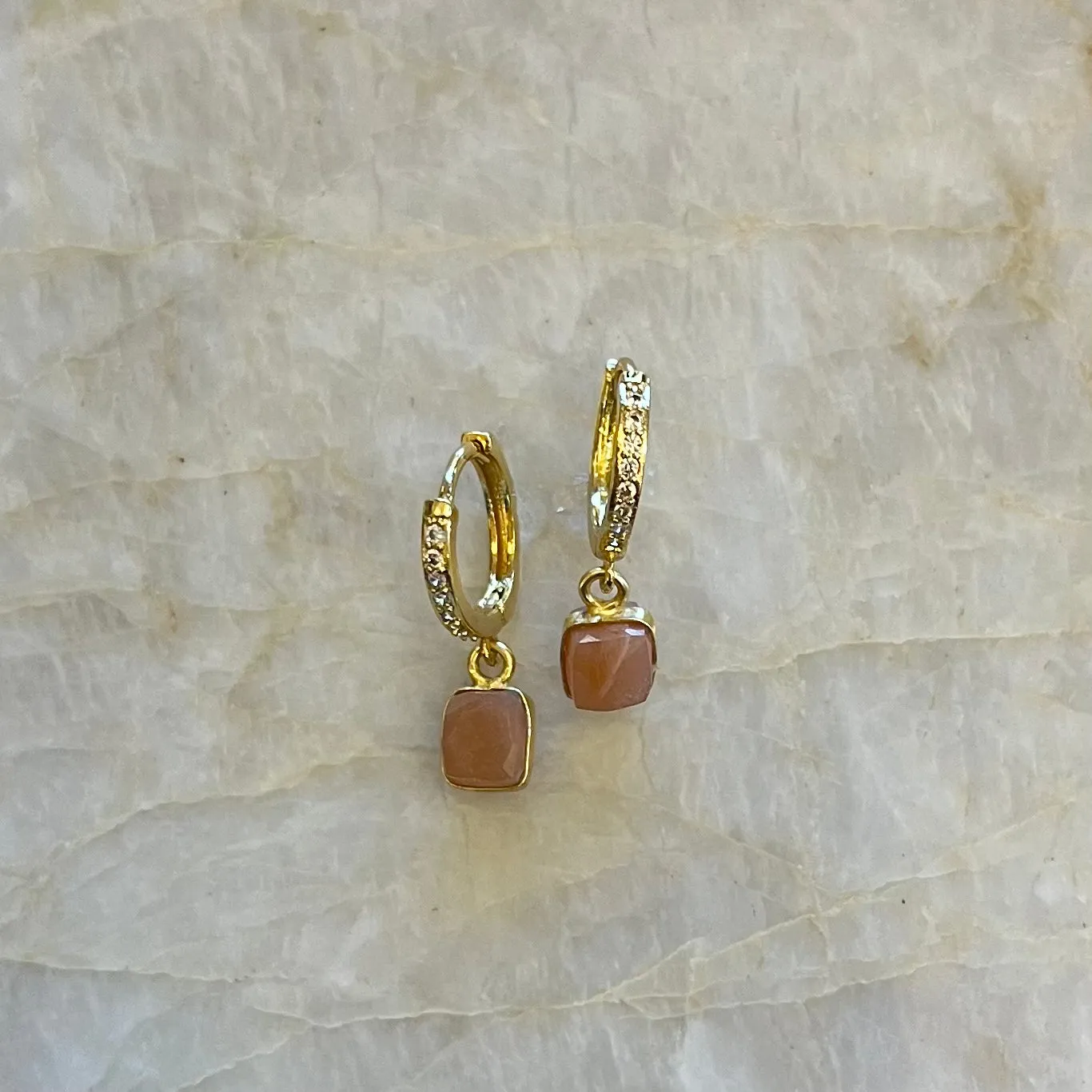 Gemstone Huggies