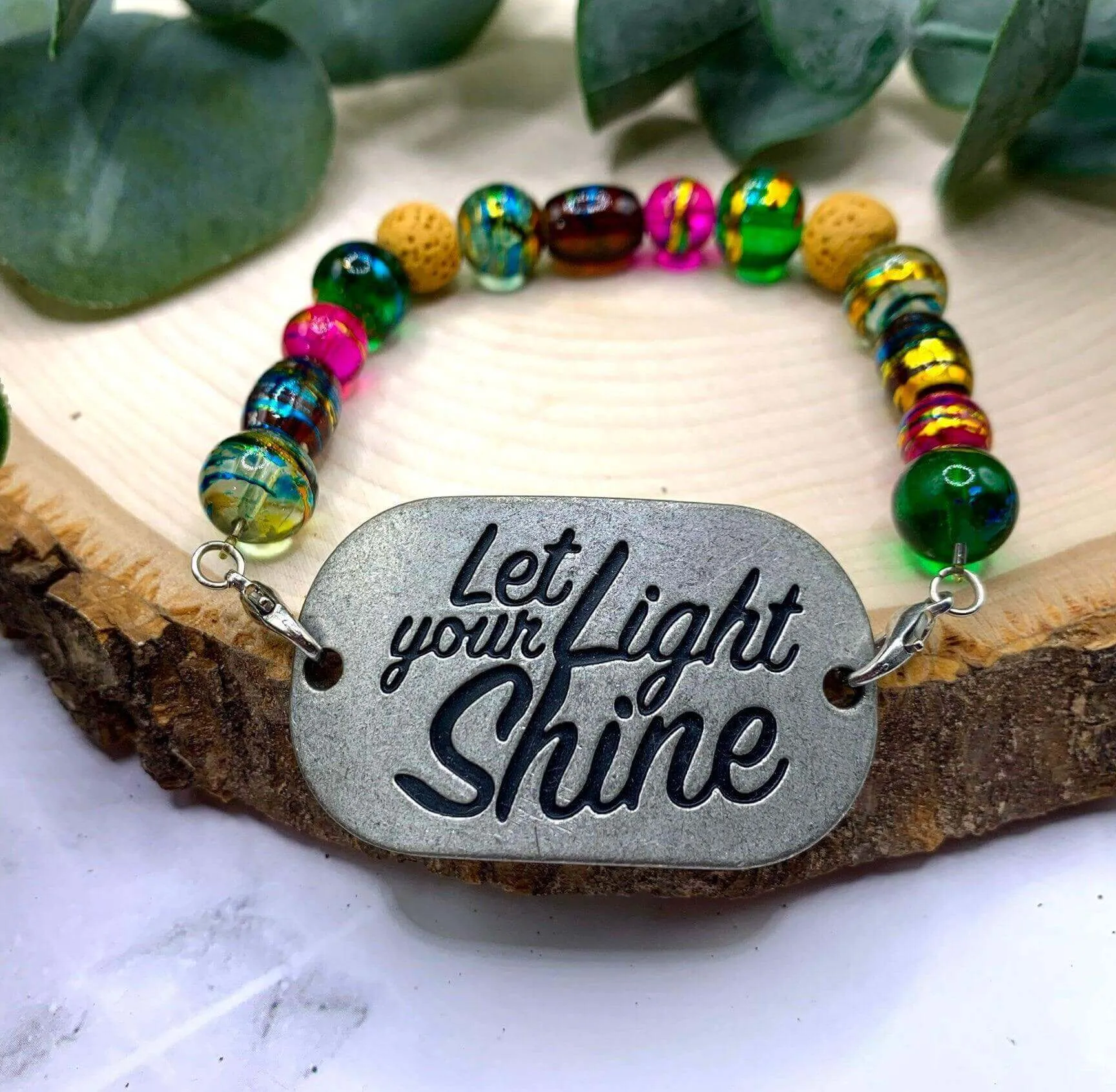 Handmade Beaded Bracelet- Let Your Light Shine