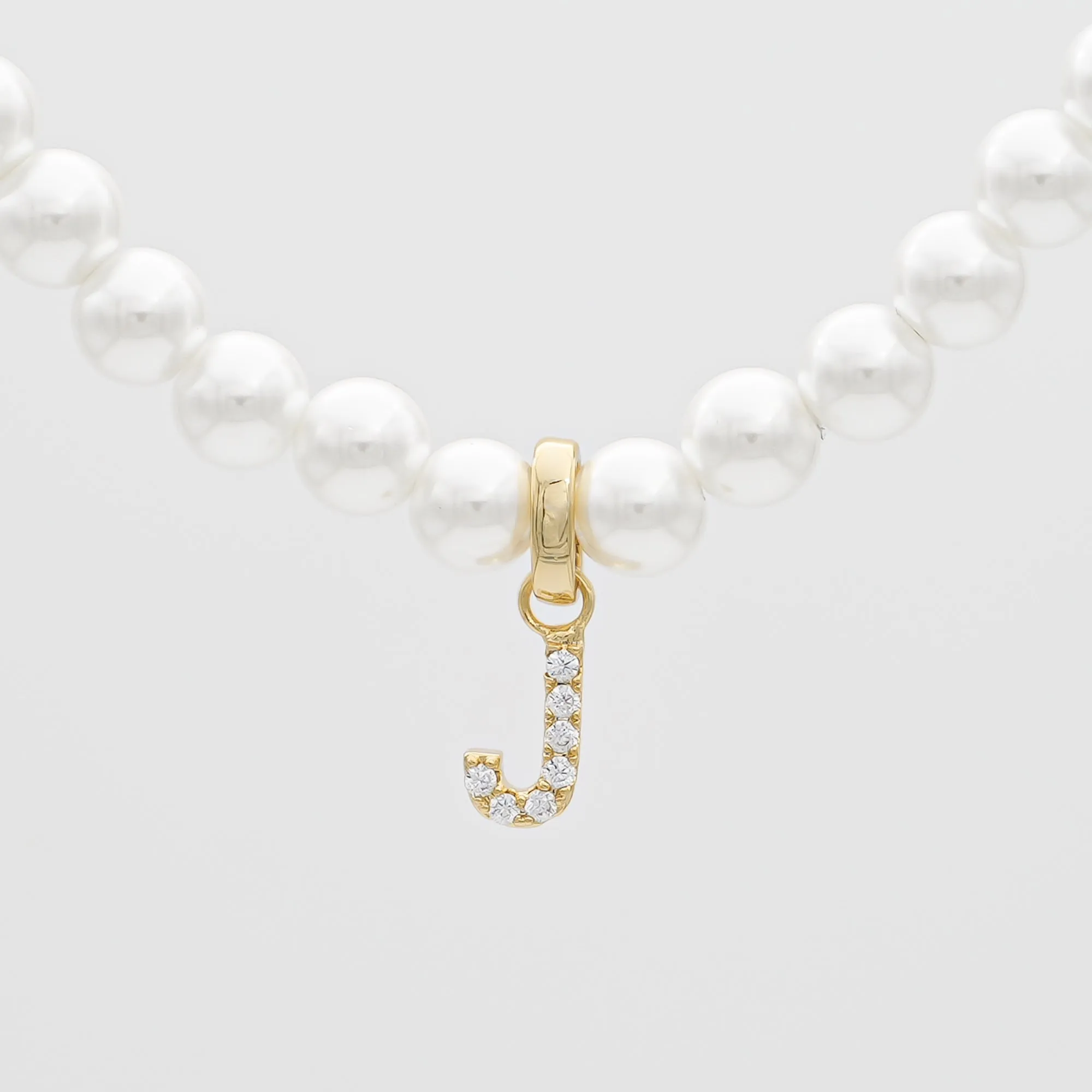ICY Pearl Initial Necklace