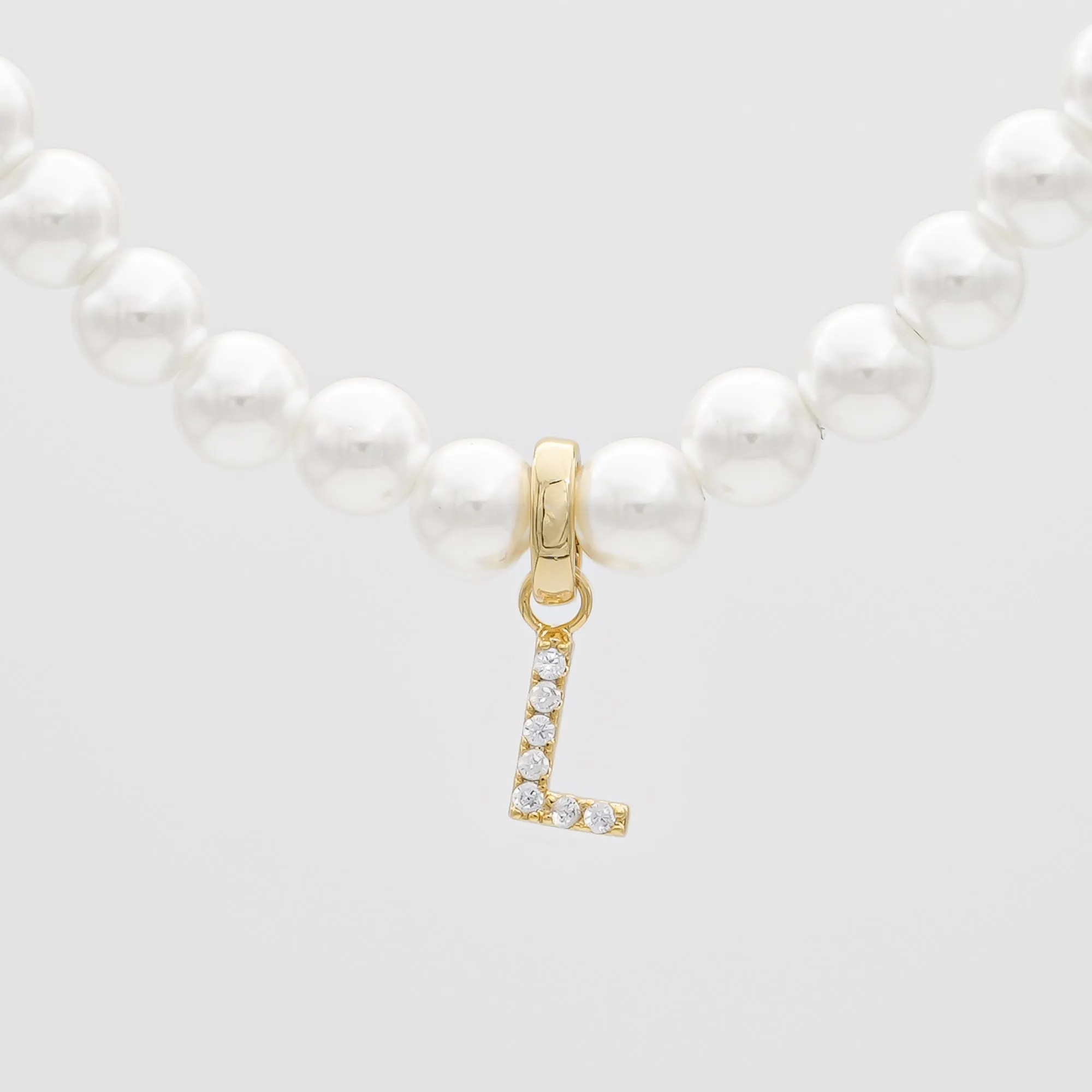 ICY Pearl Initial Necklace