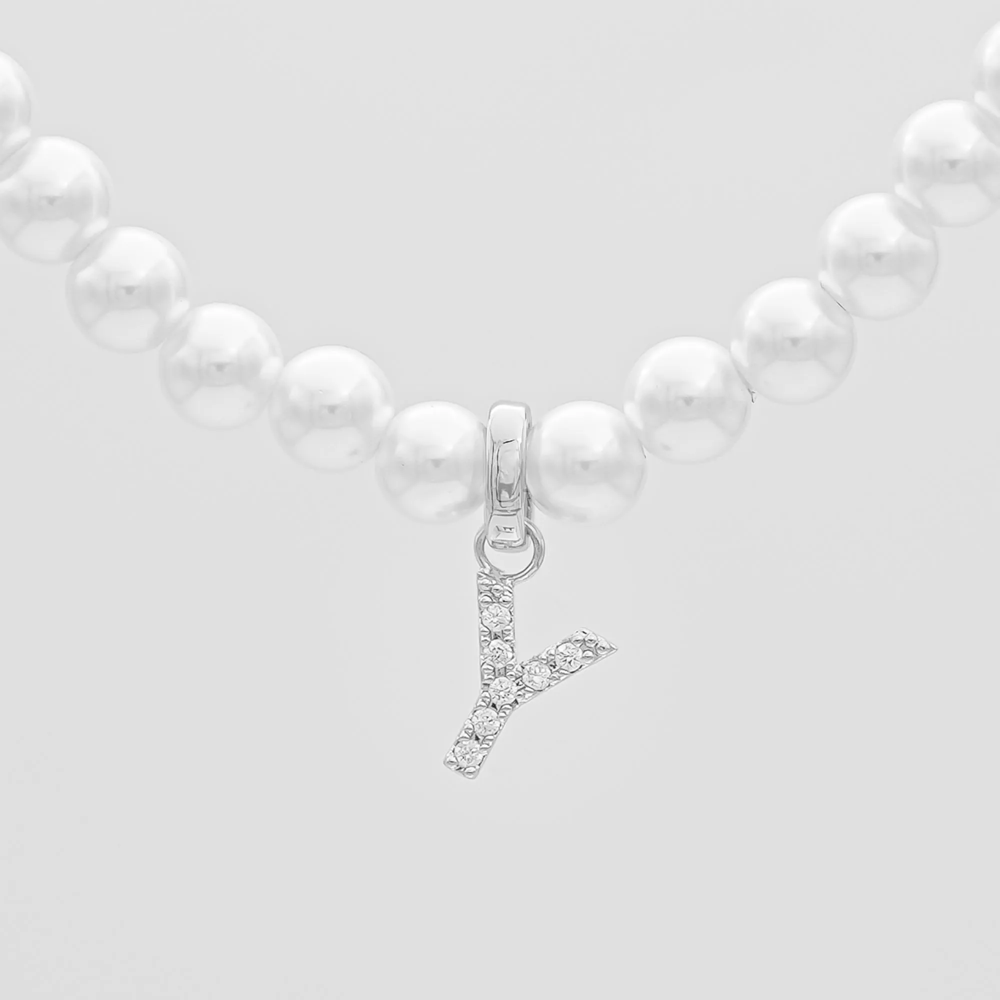 ICY Pearl Initial Necklace