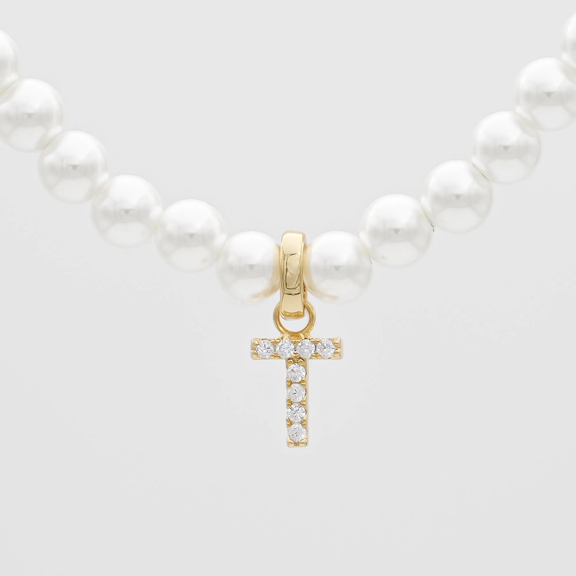 ICY Pearl Initial Necklace