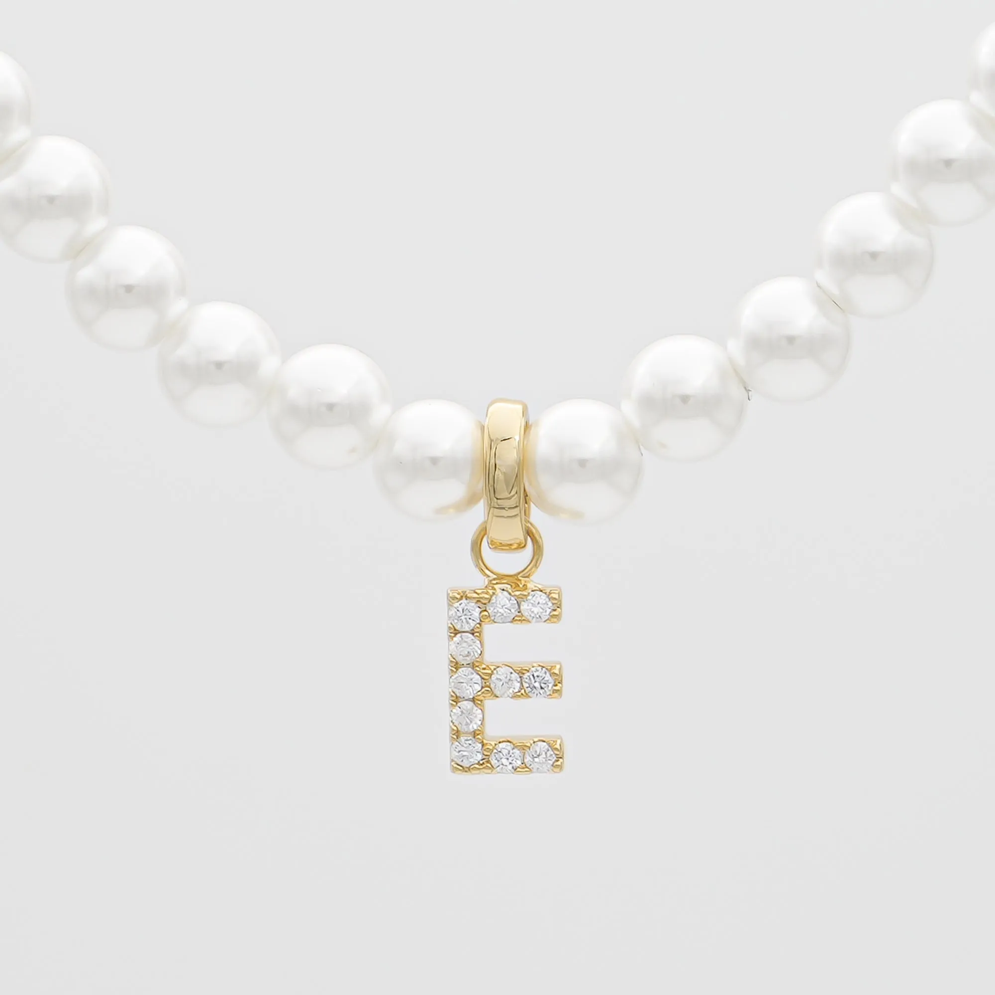 ICY Pearl Initial Necklace