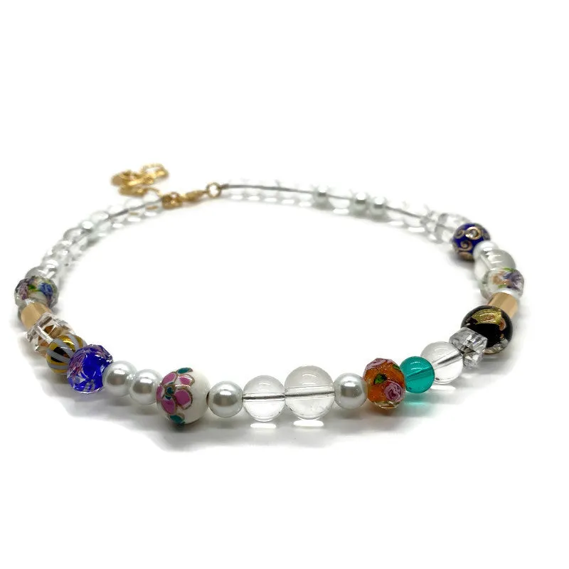 Multicolor Glass Beaded Necklace
