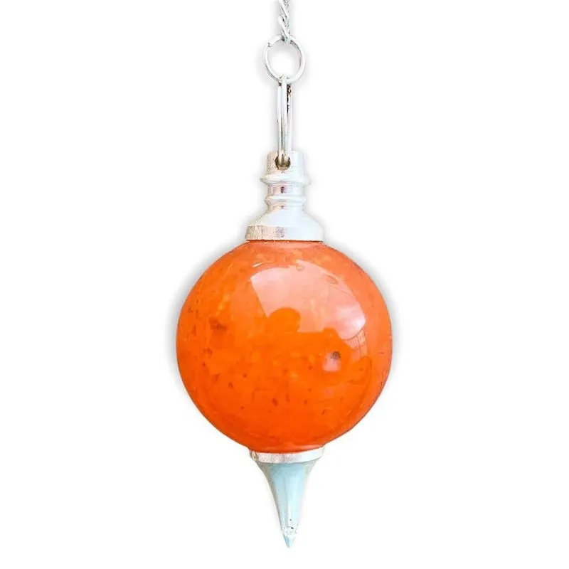 Natural Gemstone Sphere Dowsing Pendulum