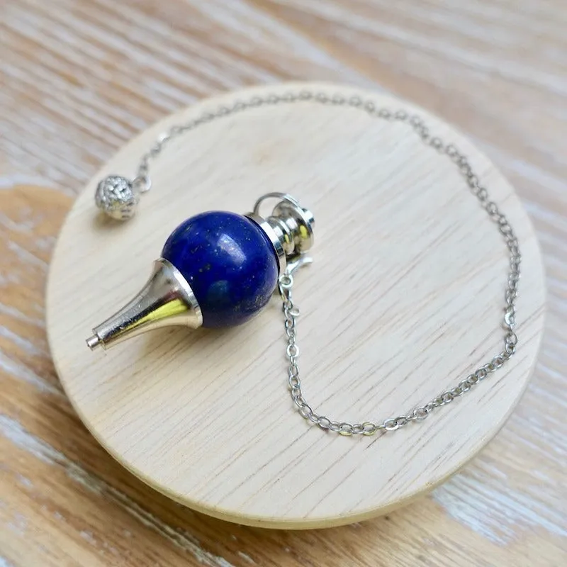 Natural Gemstone Sphere Dowsing Pendulum