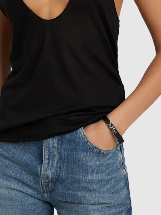 Saint Laurent   YSL leather bracelet 