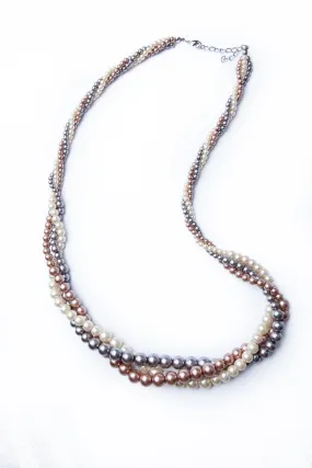 Variegated Pearl Twist Necklace
