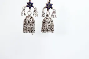 Vintage Silver Kashmiri Dangle Jumka Earrings